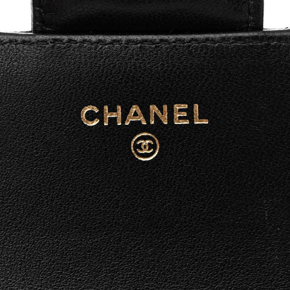 Chanel Lambskin Quilted Glasses Case With Chain Black 6 of 13