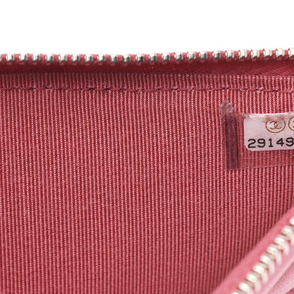 Chanel Lambskin Quilted Classic Flat Wallet Pouch Pink 7 of 9