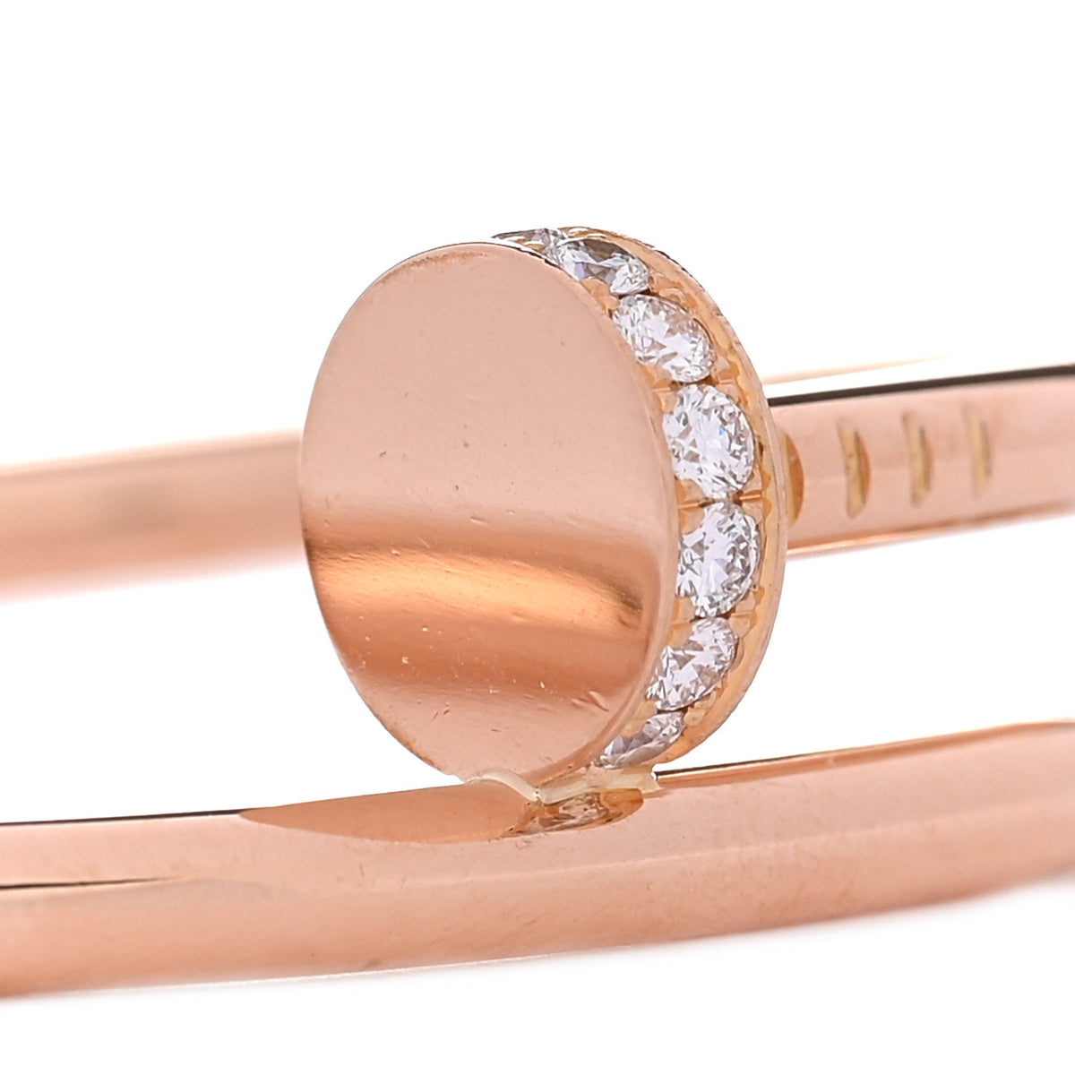 Cartier 18K Pink Gold Diamond Juste Un Clou Bracelet 17 3 of 5