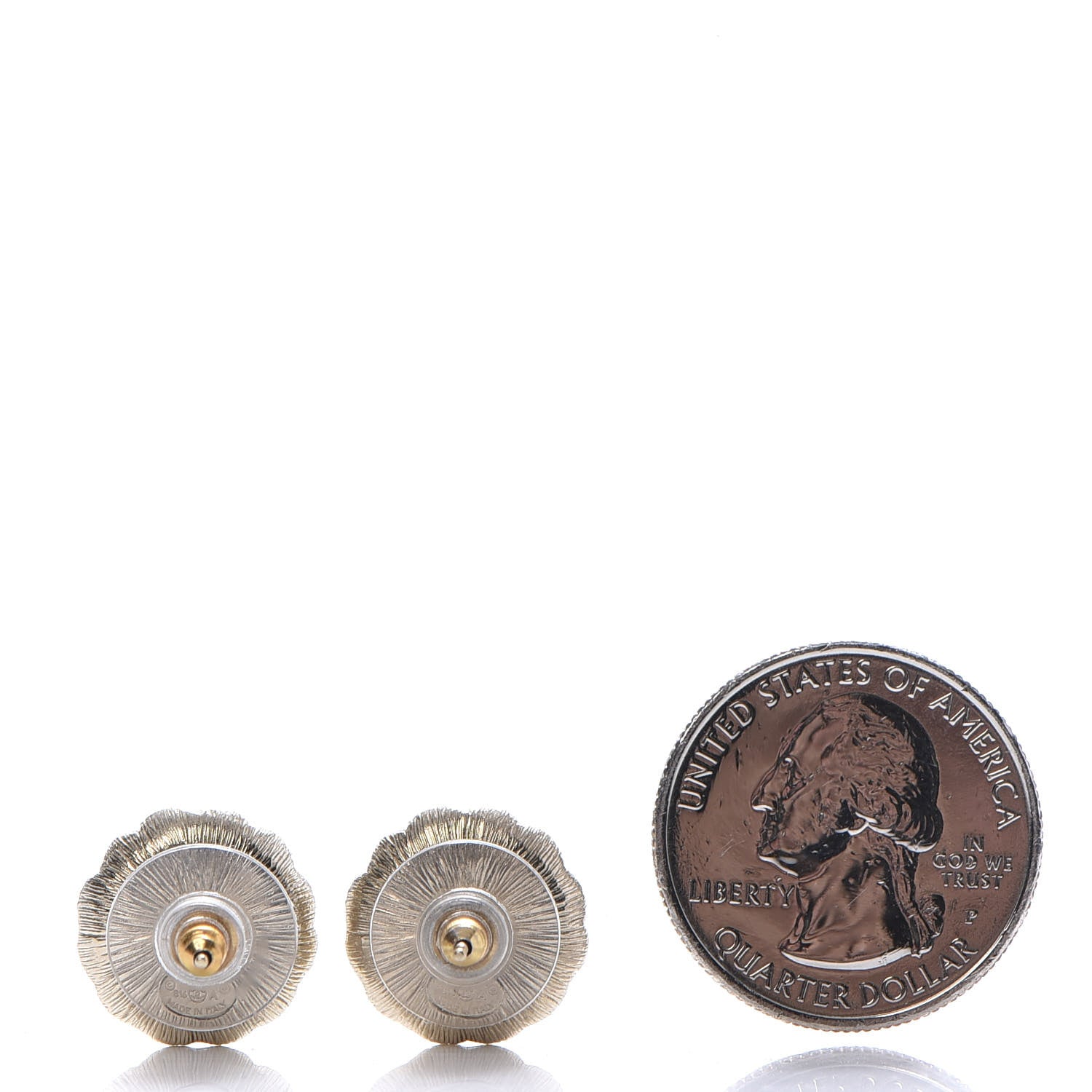 Chanel Pearl CC Camellia Earrings Gold 2 of 4