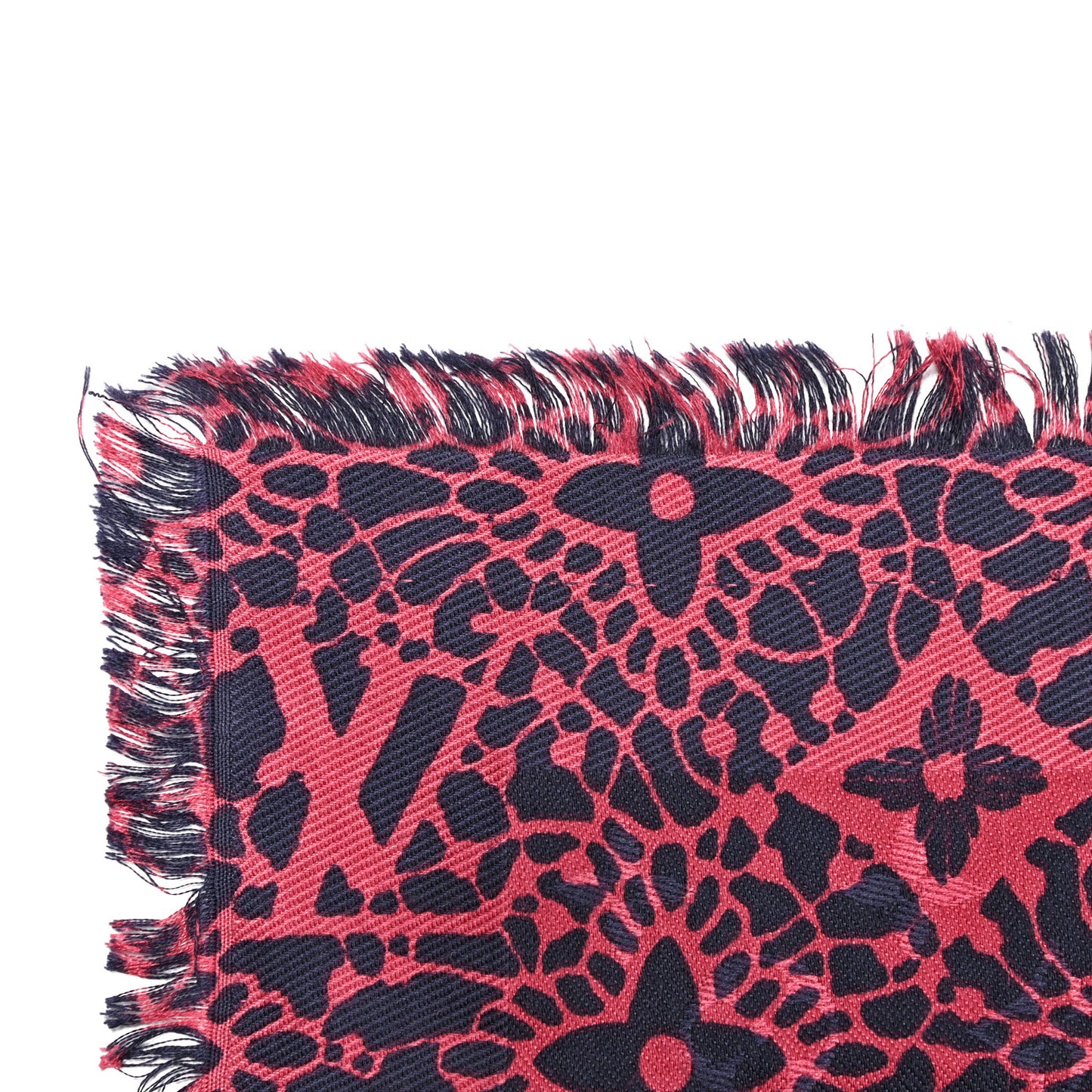 Silk Wool Monogram Dentelle Shawl Scarf