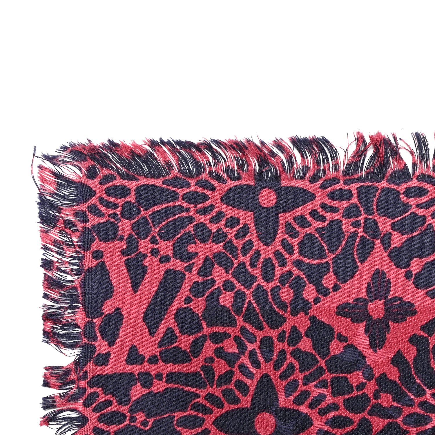 Louis Vuitton Silk Wool Monogram Dentelle Shawl Scarf 3 of 3