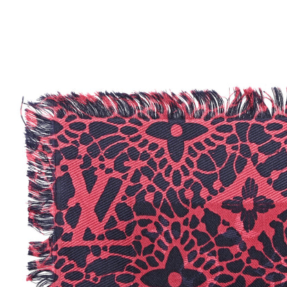 Louis Vuitton Silk Wool Monogram Dentelle Shawl Scarf 3 of 3