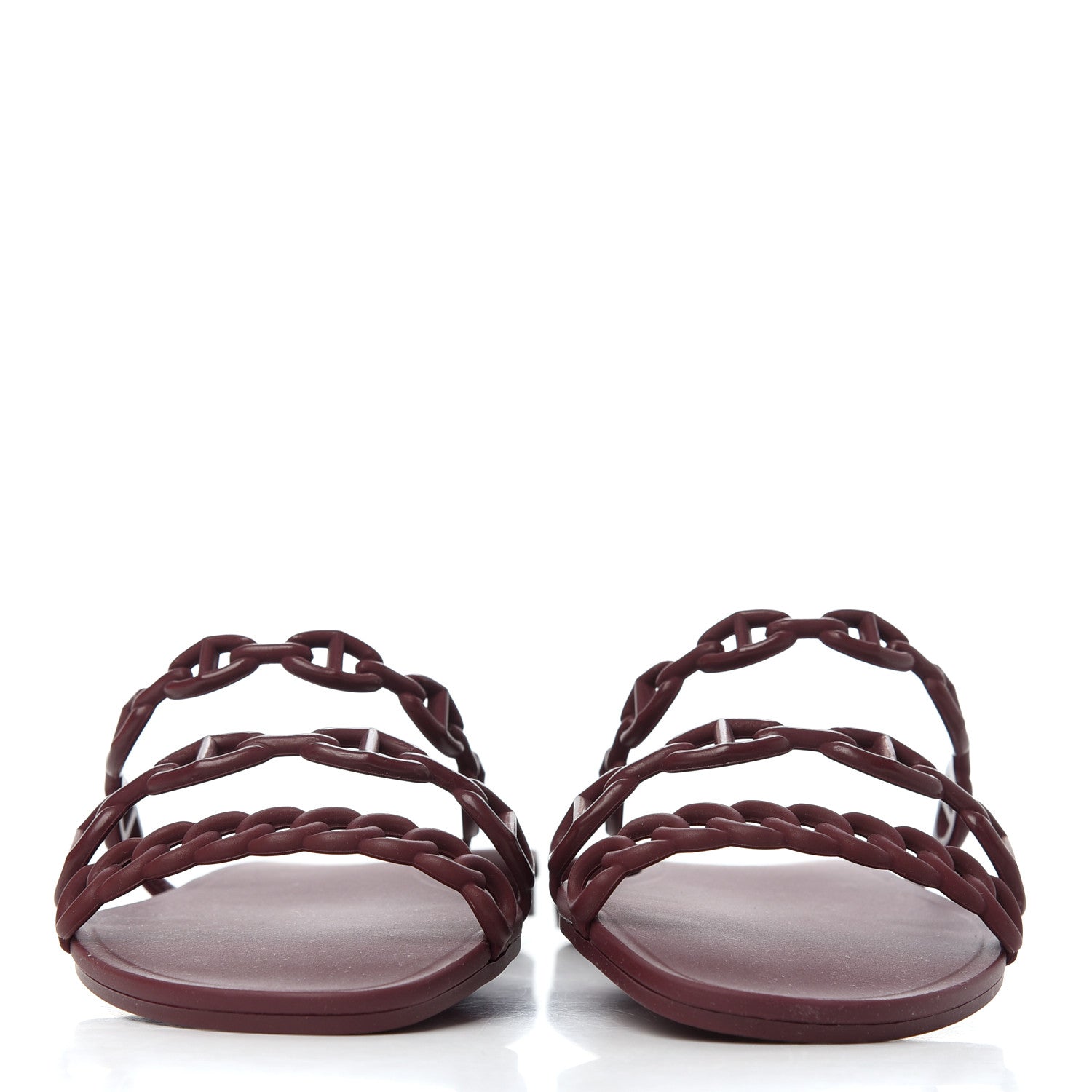 Hermes TPU Rivage Sandals 36 Bordeaux 2 of 9