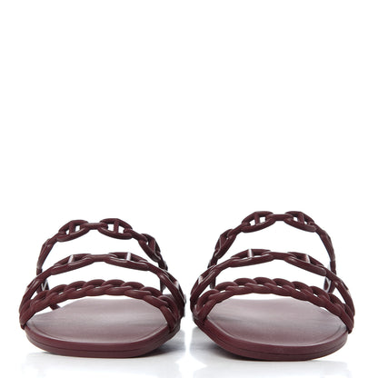 Hermes TPU Rivage Sandals 36 Bordeaux 2 of 9