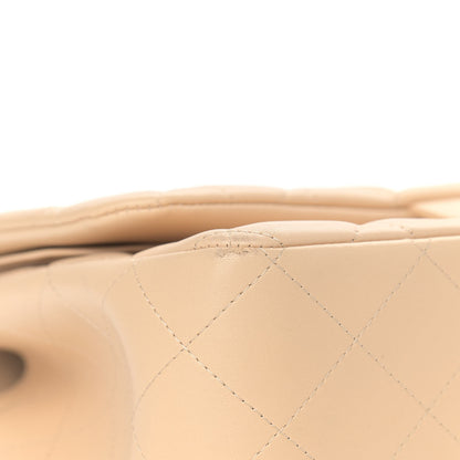 Chanel Lambskin Quilted Jumbo Double Flap Beige 8 of 13