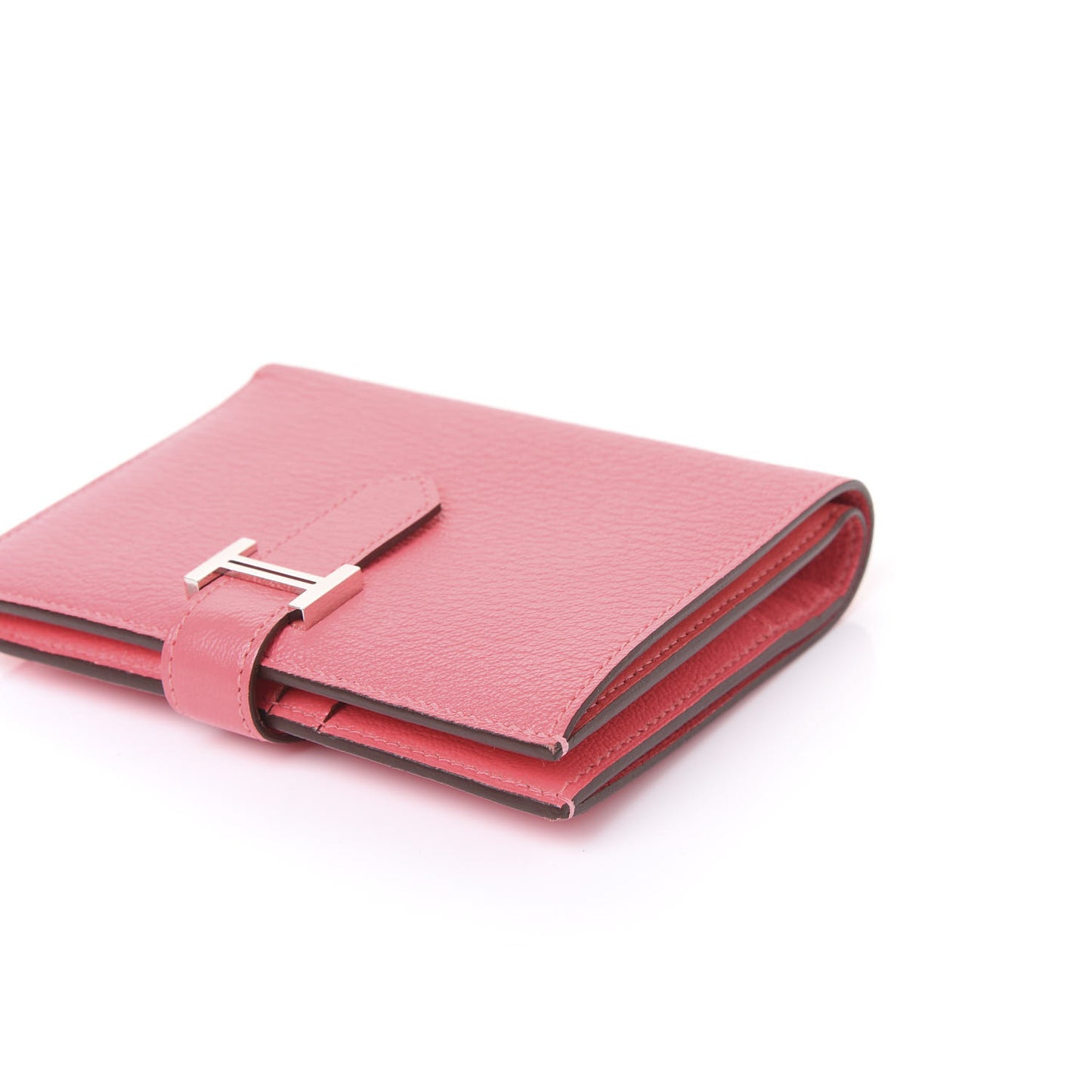 Chevre Mysore Bearn Compact Wallet Rose Azalee