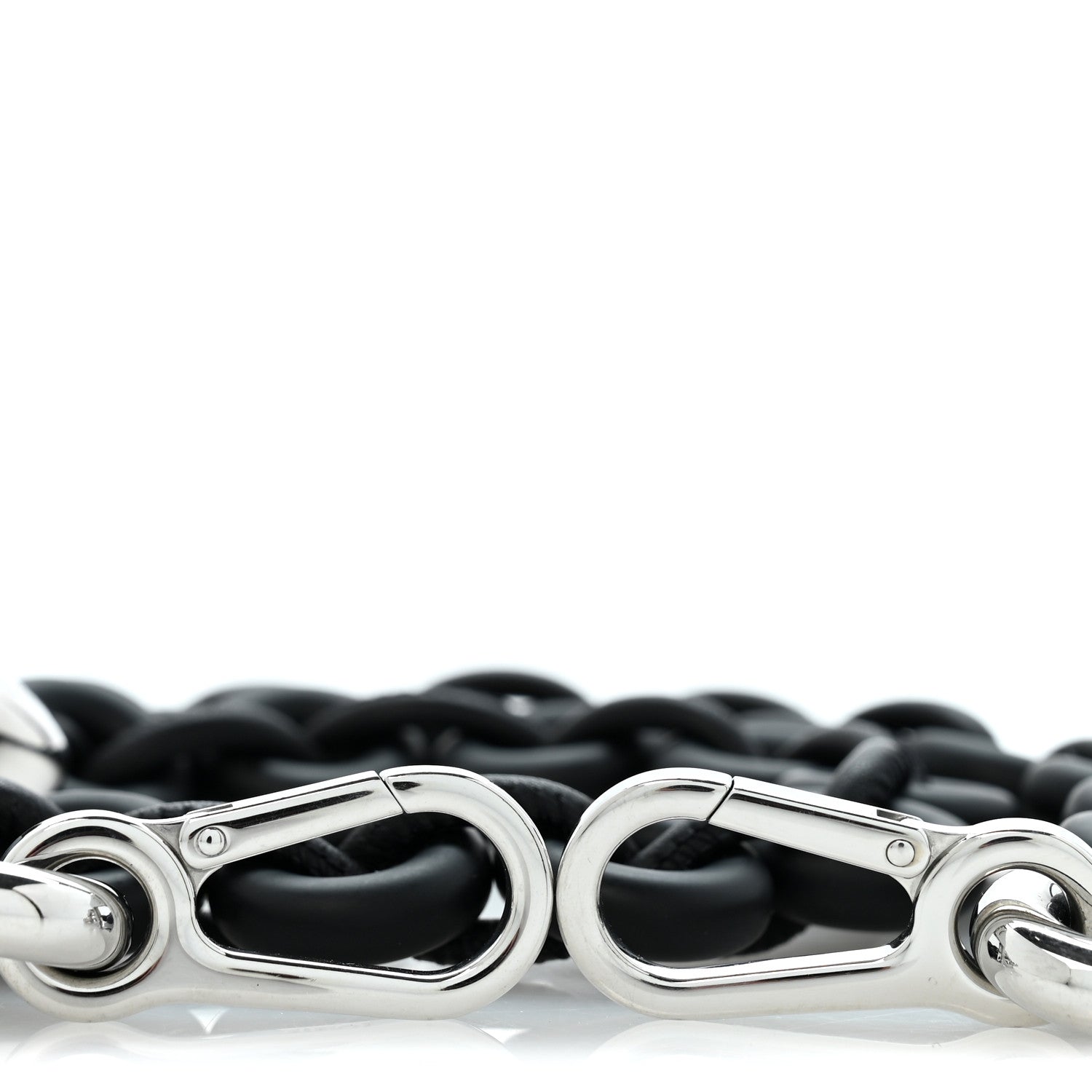 Loewe Brass Donut Chain Shoulder Strap Black Silver 3 of 5