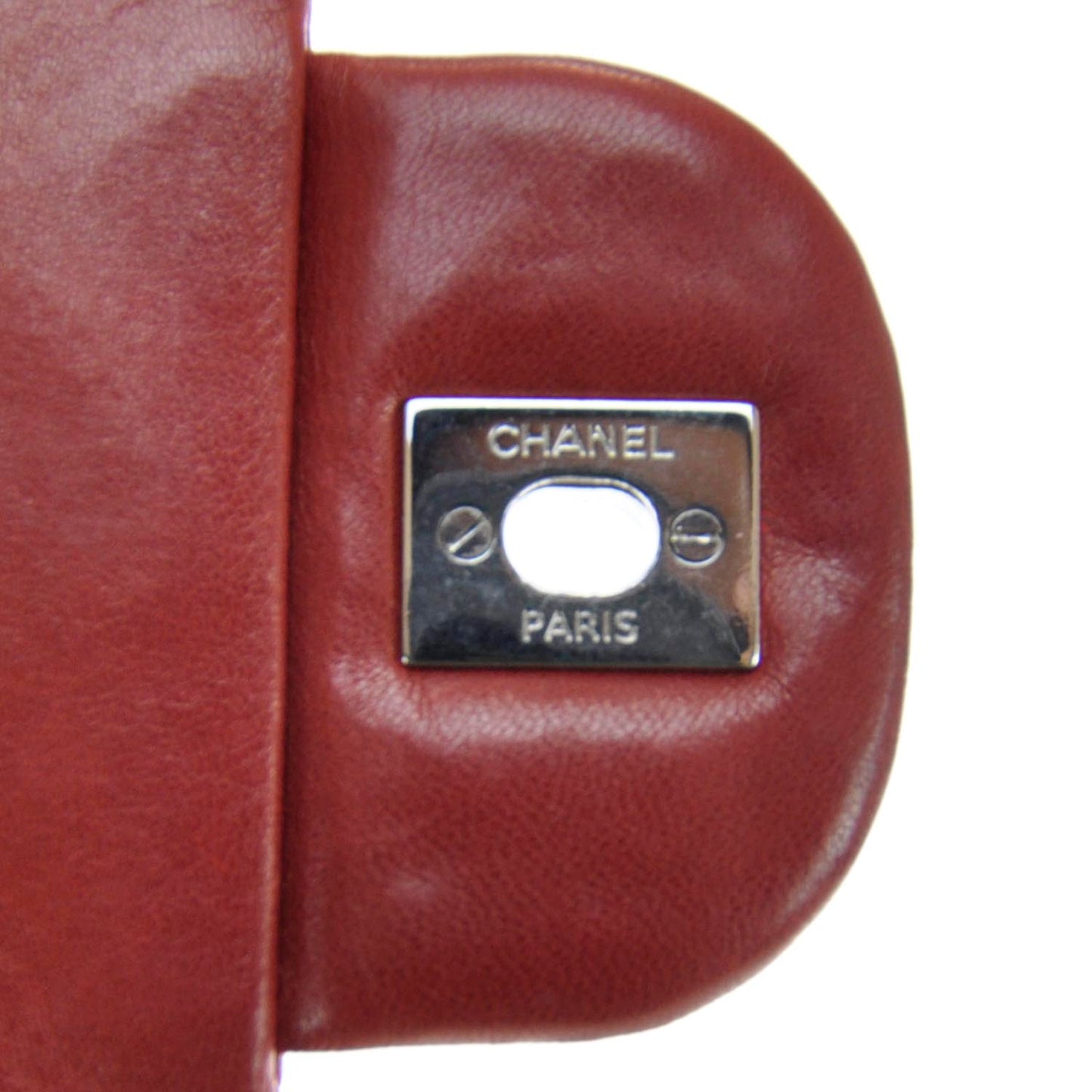 Lambskin Jumbo Single Flap Red