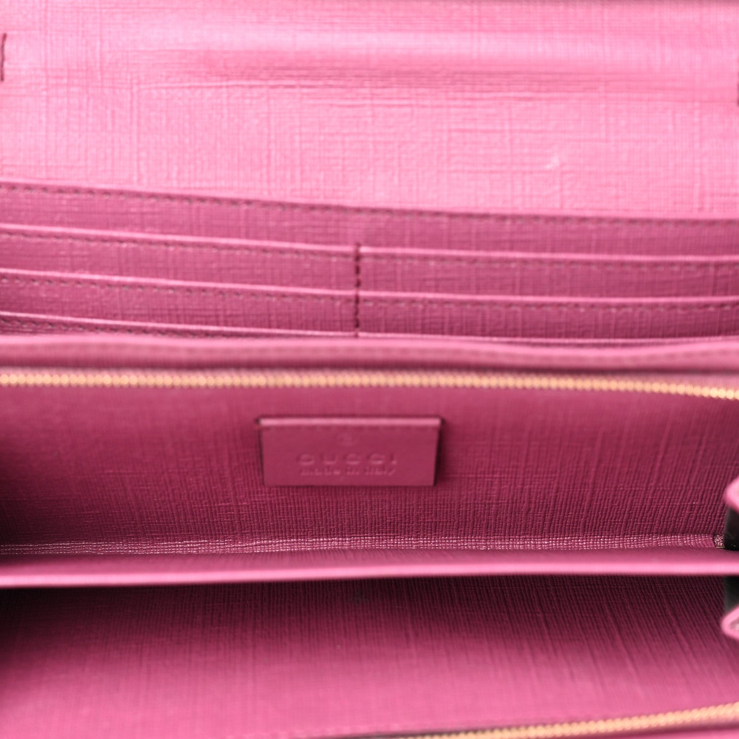 Gucci GG Supreme Monogram GG Pierce Chain Clutch Wallet Pink 6 of 12