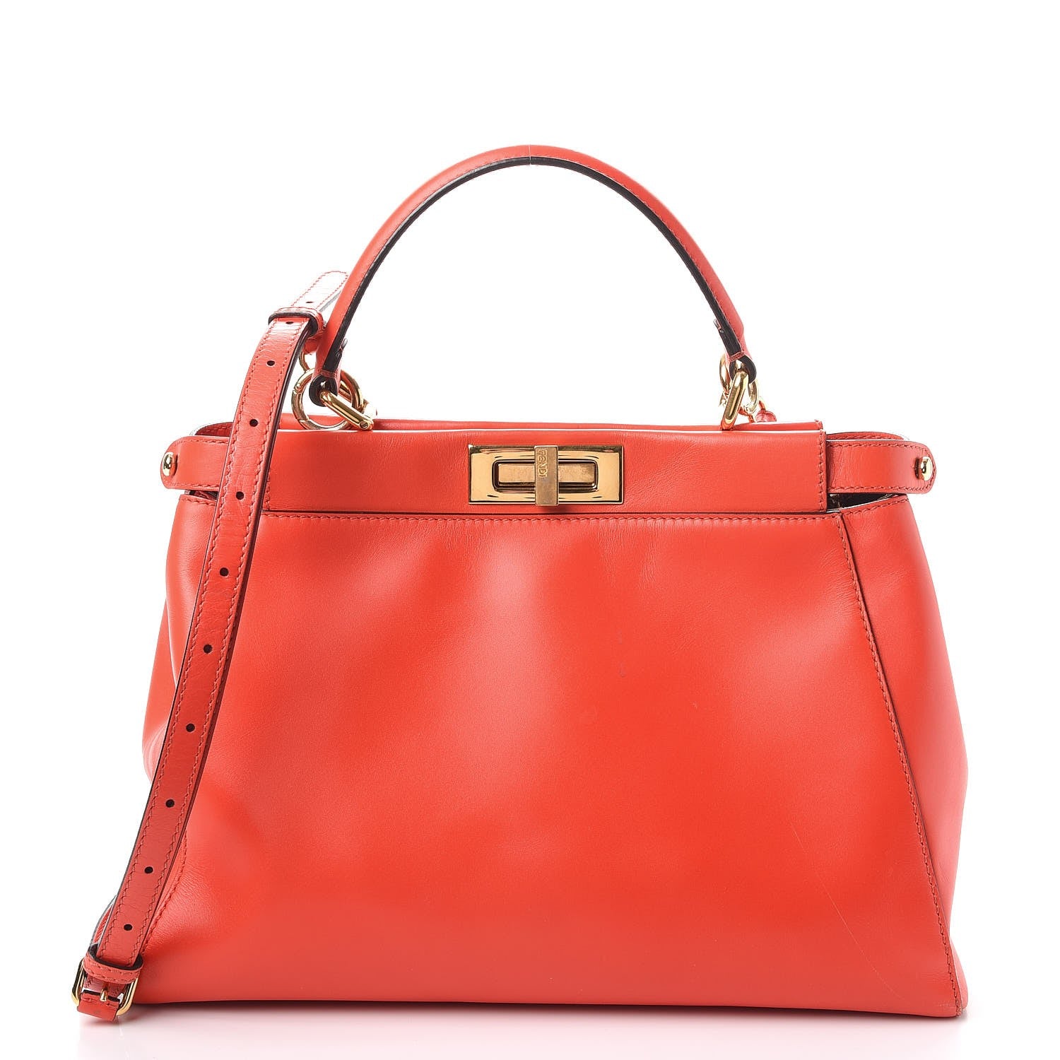 Fendi Vitello Morgan Fabric Jacquard Pequin Medium Peekaboo Iconic Satchel Papavero Tobacco Black 3 of 16