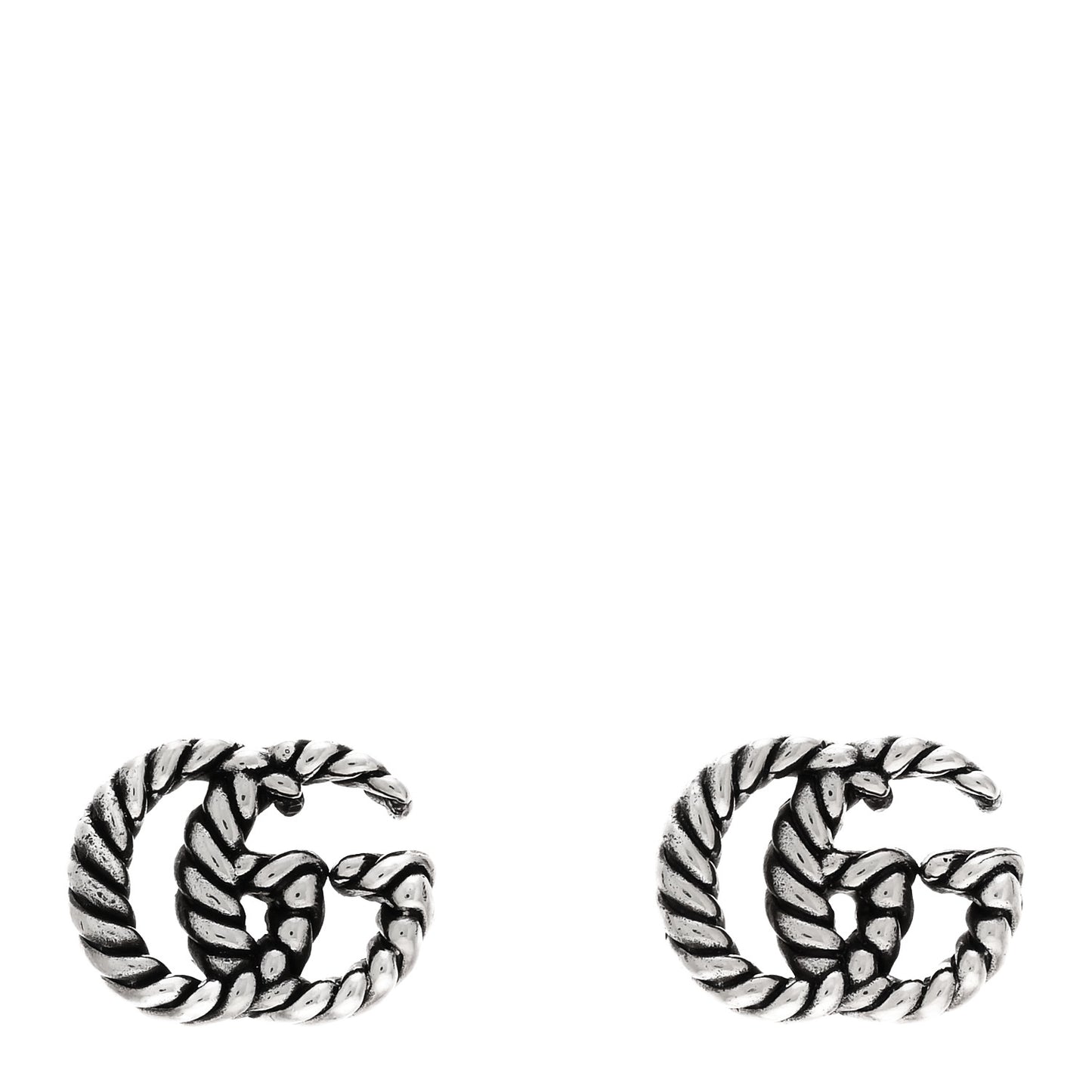 Sterling Silver Torchon Double G Earrings