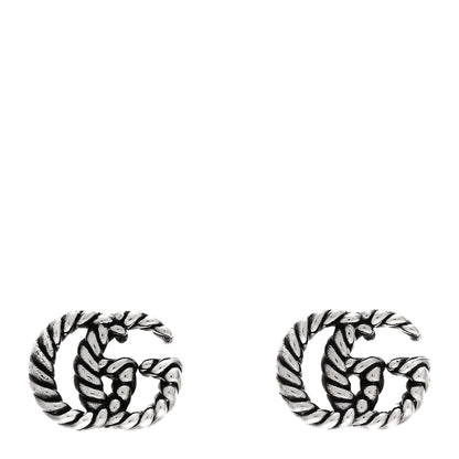 Gucci Sterling Silver Torchon Double G Earrings 1 of 4