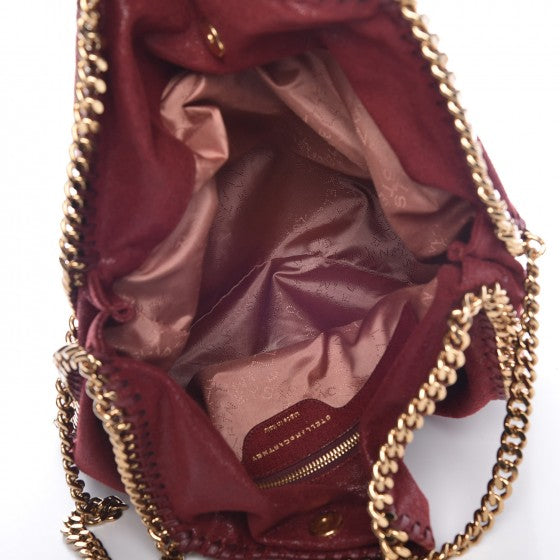 Shaggy Deer Falabella Fold Over Tote Plum