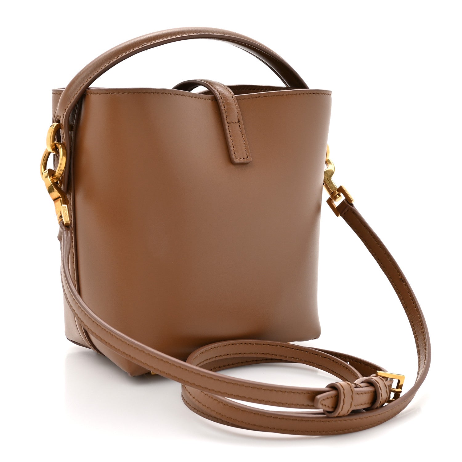バッグ Olive LE 37 Mini Bag In Shiny Leather Saint Laurent Shiny Calfskin Le 37 Mini Bucket Bag Fox 1793945