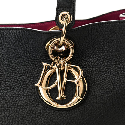 Christian Dior Bullcalf Small Diorissimo Tote Black Rose Indien 8 of 12