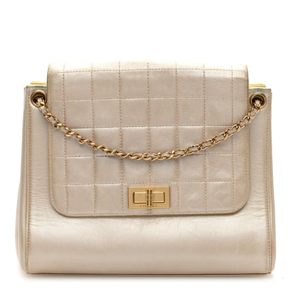 Chanel Metallic Lambskin Chocolate Bar Accordion Mademoiselle Flap Gold 1 of 10