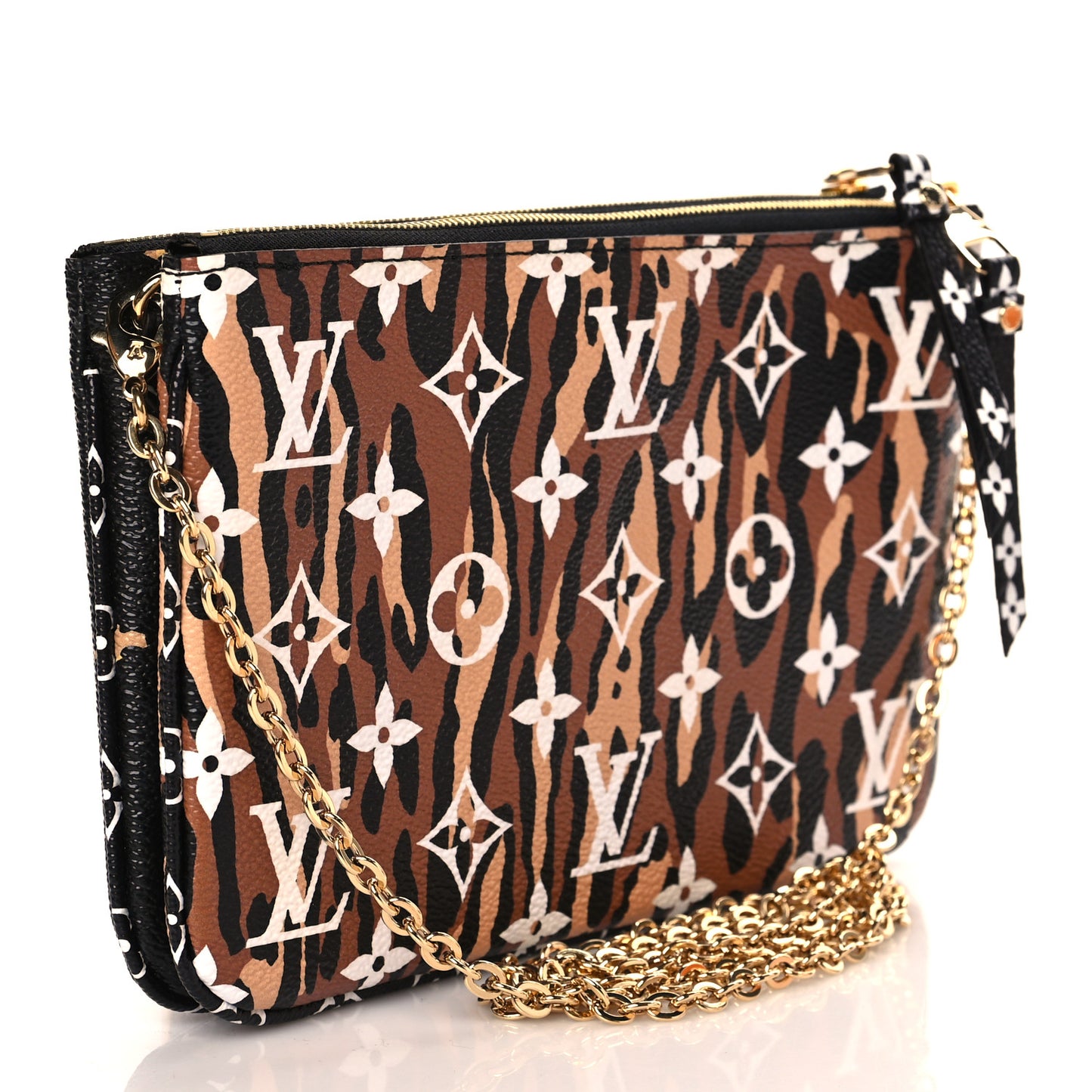 Monogram Giant Jungle Pochette Double Zip Black
