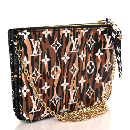 Louis Vuitton Monogram Giant Jungle Pochette Double Zip Black 3 of 11