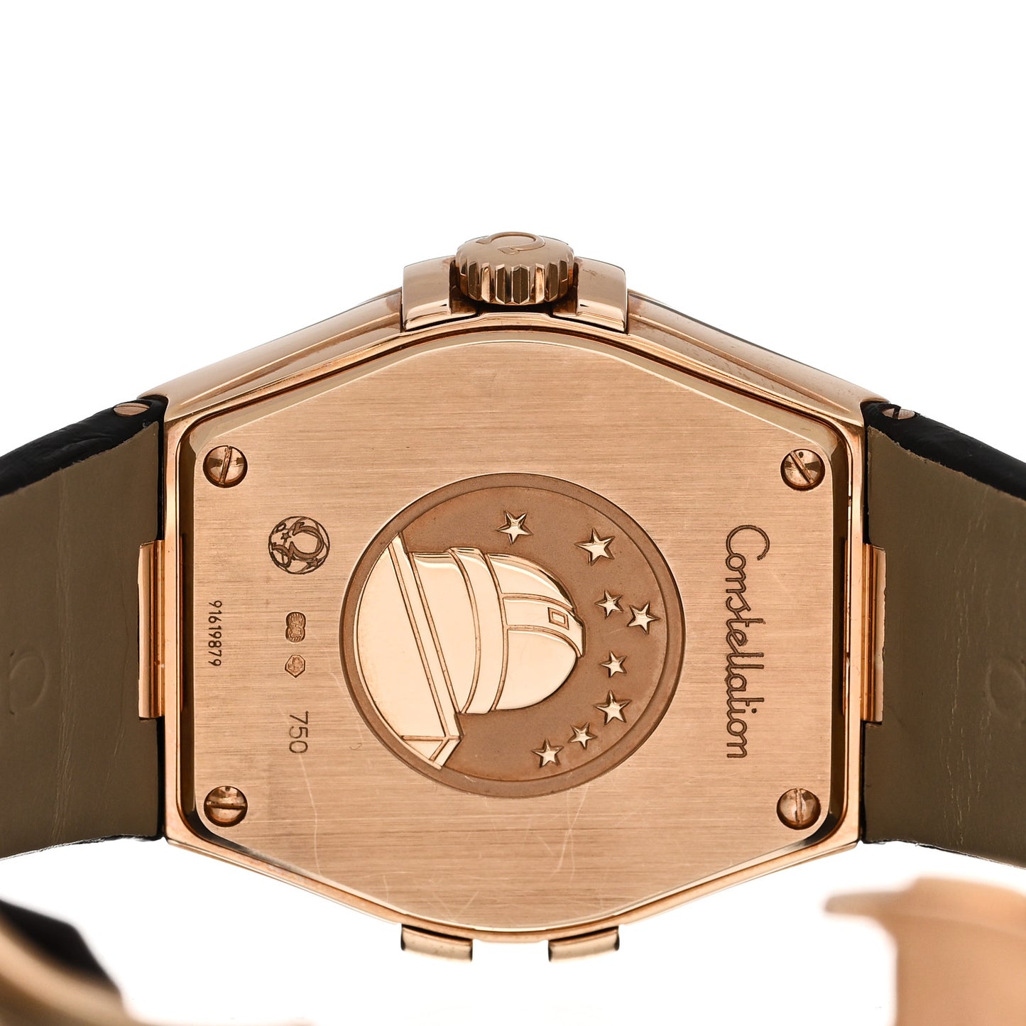 18K Red Gold Alligator Diamond 35mm Constellation Quartz Watch Brown 123.53.35.60.63.001