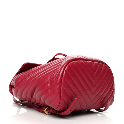 Chanel Calfskin Chevron Quilted Small Urban Spirit Backpack Dark Pink 4 of 10