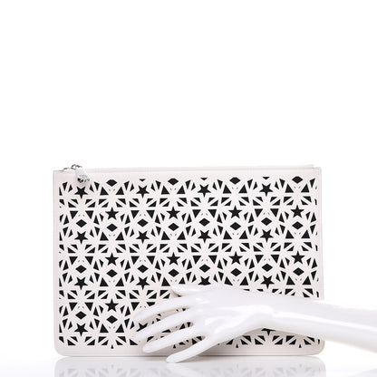 Givenchy Lambskin Star Print Large Pandora Pouch White Black 2 of 8