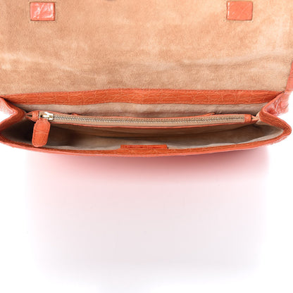 Nancy Gonzalez Crocodile Foldover Clutch Orange 5 of 19
