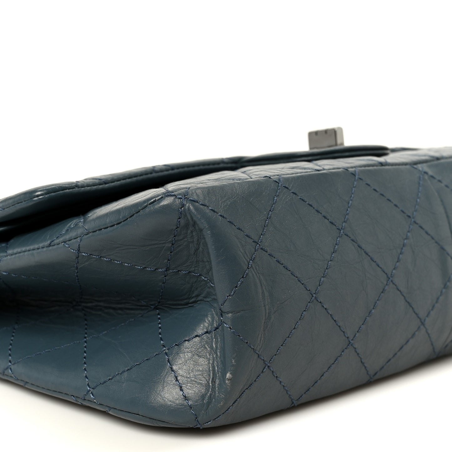 Aged Calfskin Quilted 2.55 Reissue 226 Flap Dark Blue