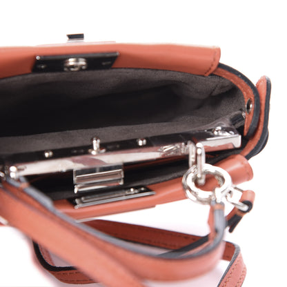 Fendi Shiny Nappa Micro Peekaboo Iconic Satchel Rosso Pimento 6 of 11