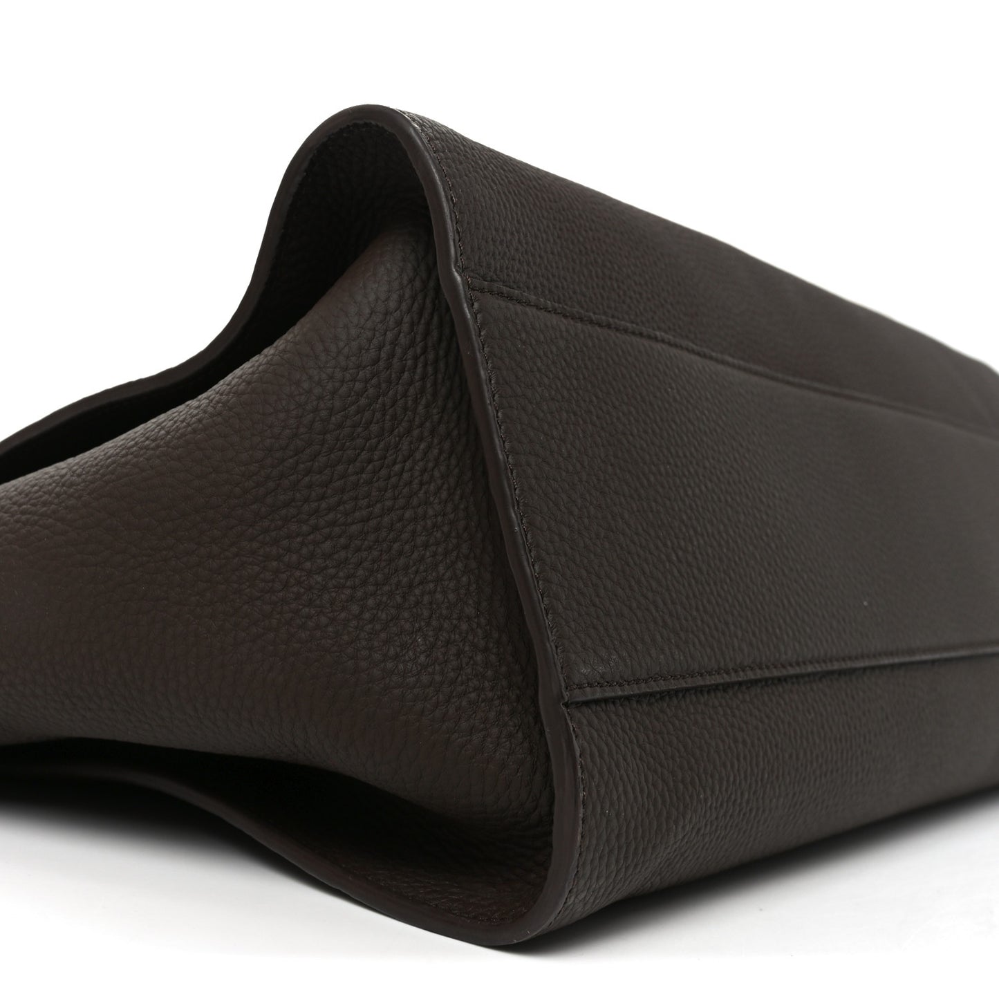 Matte Grained Calfskin Marlo 17 Deep Brown