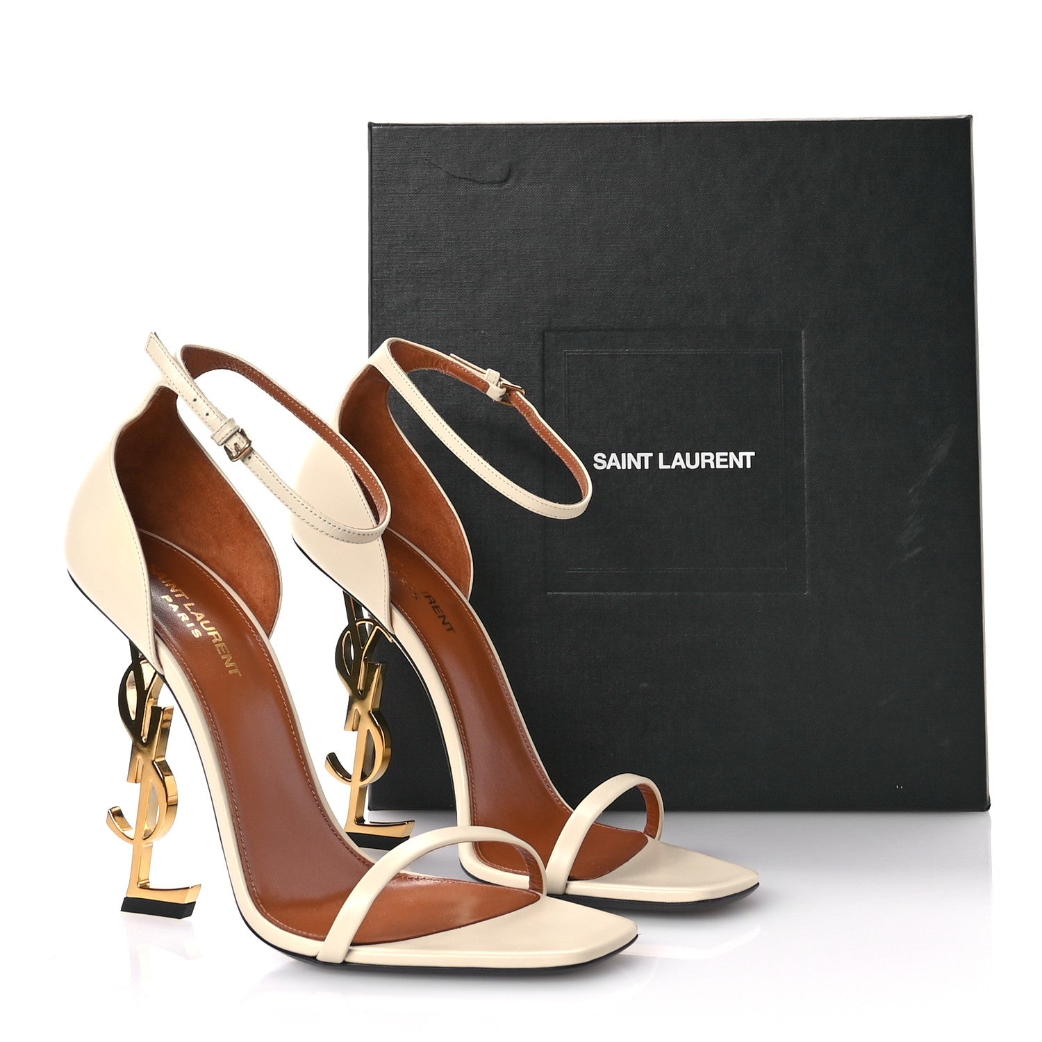 Saint Laurent Calfskin 110 Opyum Sandals 41 Real Beige 9 of 9