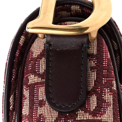 Christian Dior Oblique Saddle Bag Burgundy 11 of 11