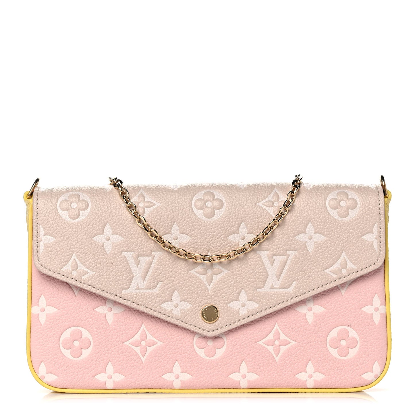Empreinte Spring in the City Felicie Pochette Chain Wallet Pink Beige Yellow