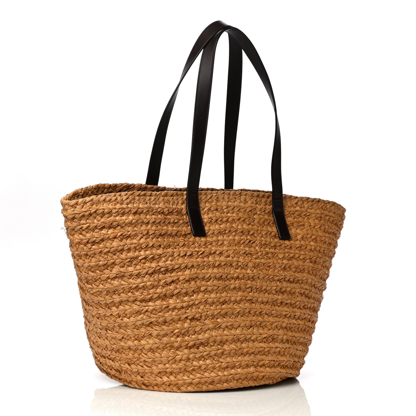 Raffia Calfskin Medium Panier Tote
