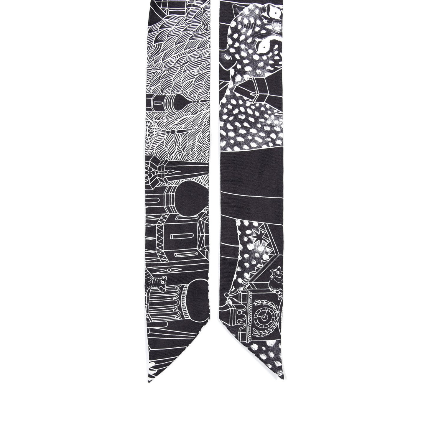 Silk Animapolis Twilly Black White