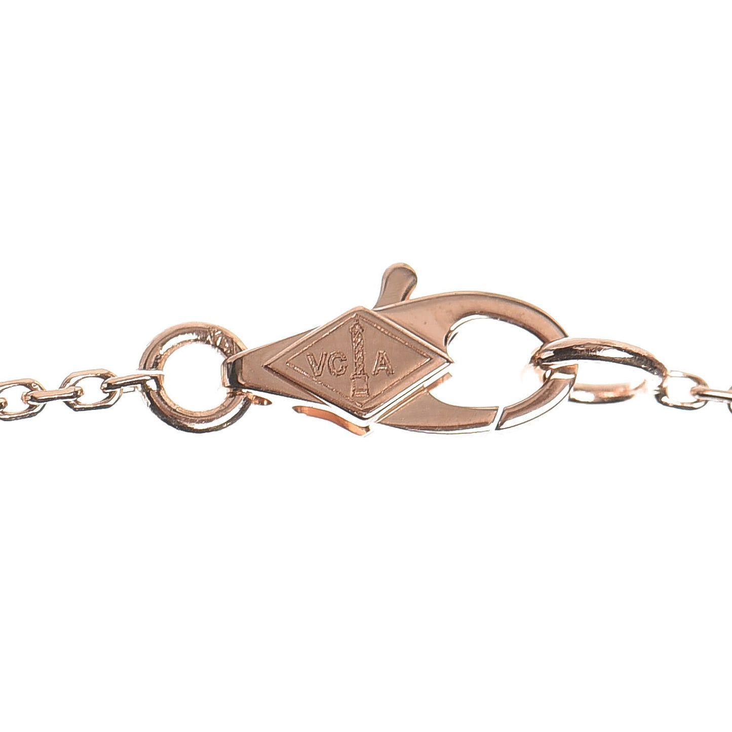 18K Rose Gold Carnelian Sweet Alhambra Pendant Necklace
