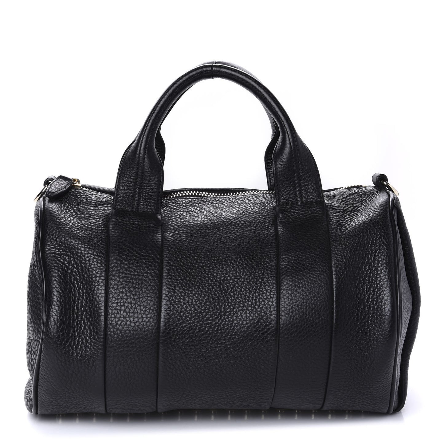 Pebbled Lambskin Rocco Black Pale Gold Hardware