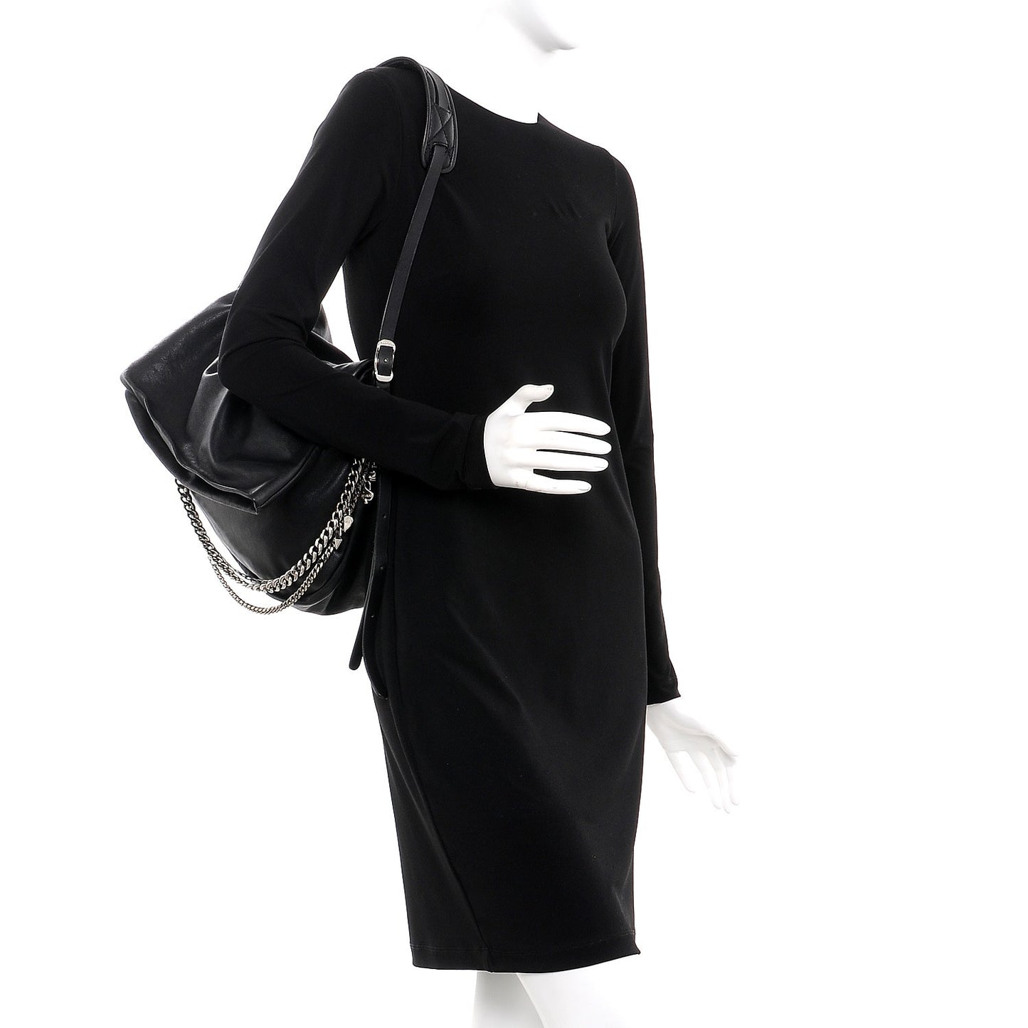 Lambskin Small Boho Biker Shoulder Bag Black