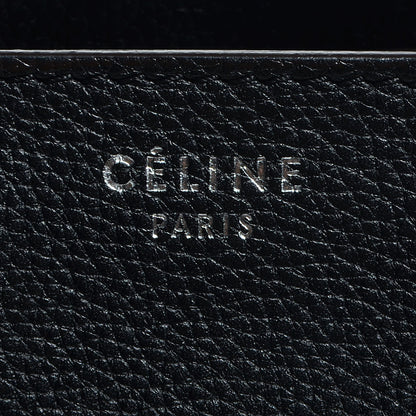 Celine Drummed Leather Shoulder Luggage Black 18 of 18