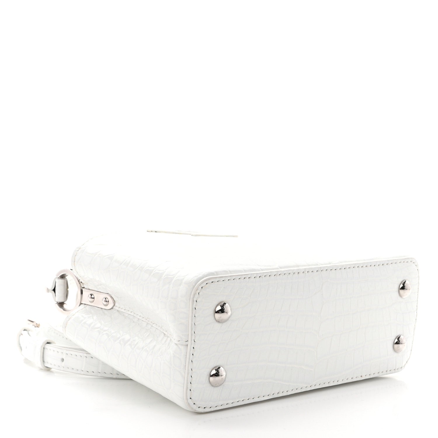 Louis Vuitton Crocodile Mini Capucines White 4 of 12