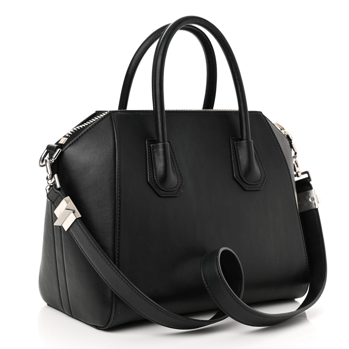 Calfskin Signature Logo Small Antigona Black