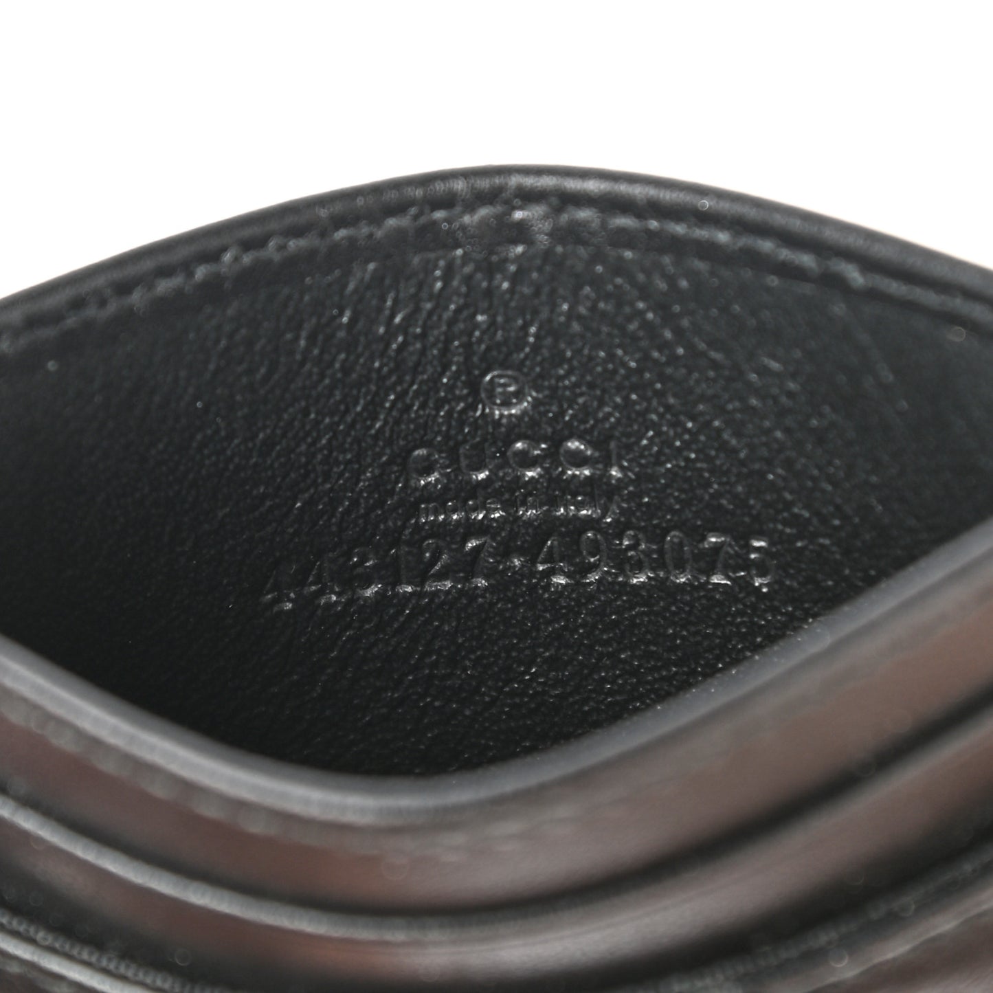 Calfskin Matelasse GG Marmont Card Holder Black