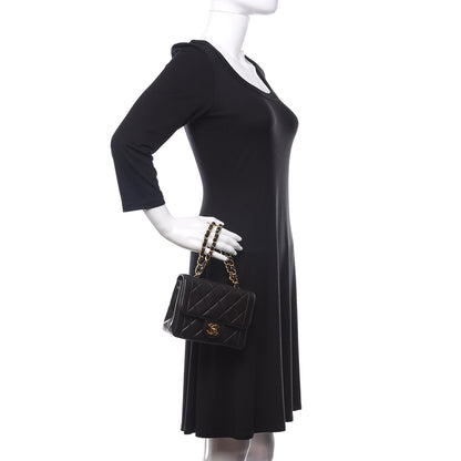 Chanel Lambskin Quilted Mini Square Flap Black 2 of 12