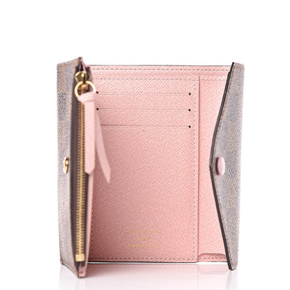 Louis Vuitton Damier Ebene Victorine Wallet Rose Ballerine 5 of 8