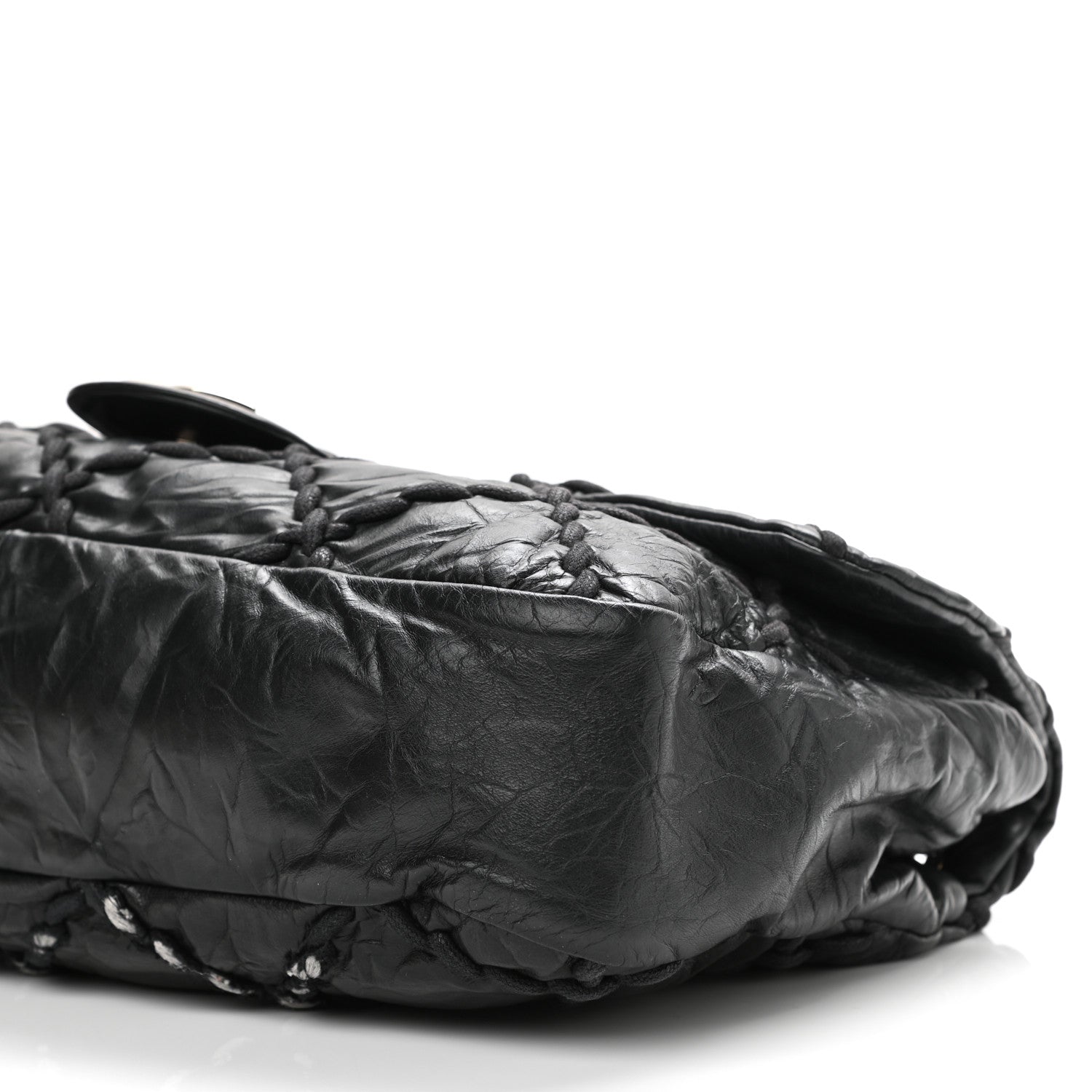 Chanel Calfskin Ultra Stitch Oversize Flap Black 11 of 12