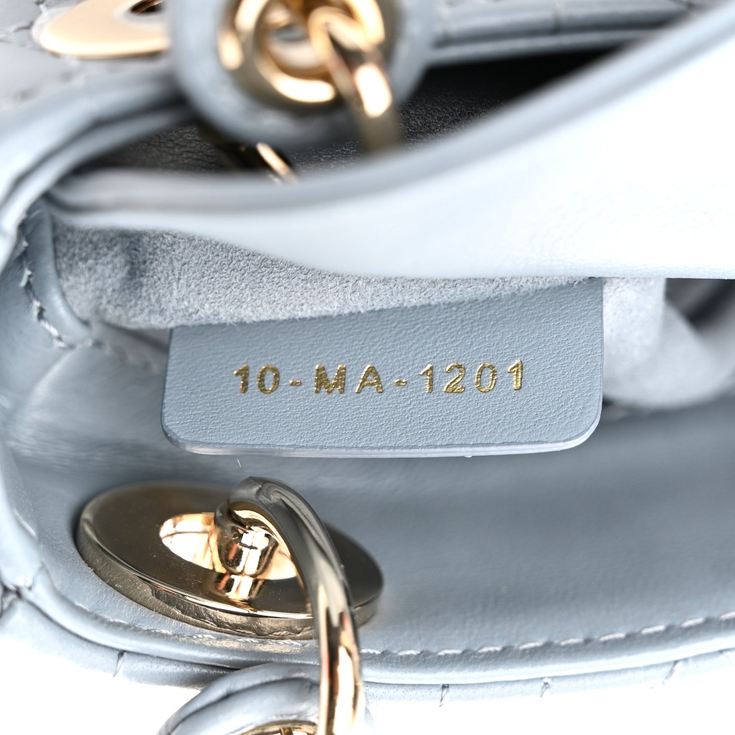 Christian Dior Lambskin Cannage Micro Lady Dior Cloud Blue 7 of 11
