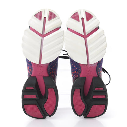 Christian Dior Technical Fabric Rubber Womens Fireworks D-Connect Sneakers 36.5 Deep Blue Pink 5 of 11