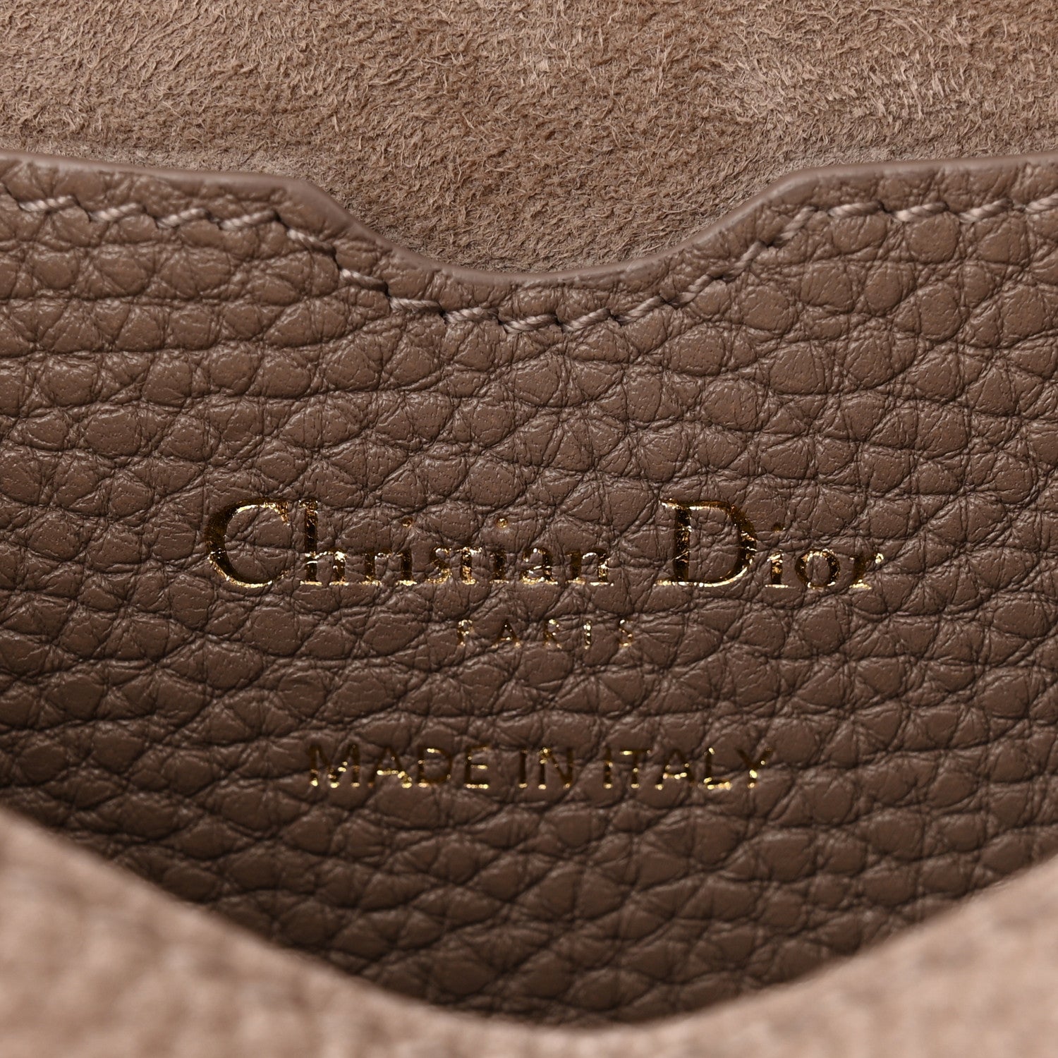 Christian Dior Grained Calfskin Medium Bobby Flap Warm Taupe 6 of 10