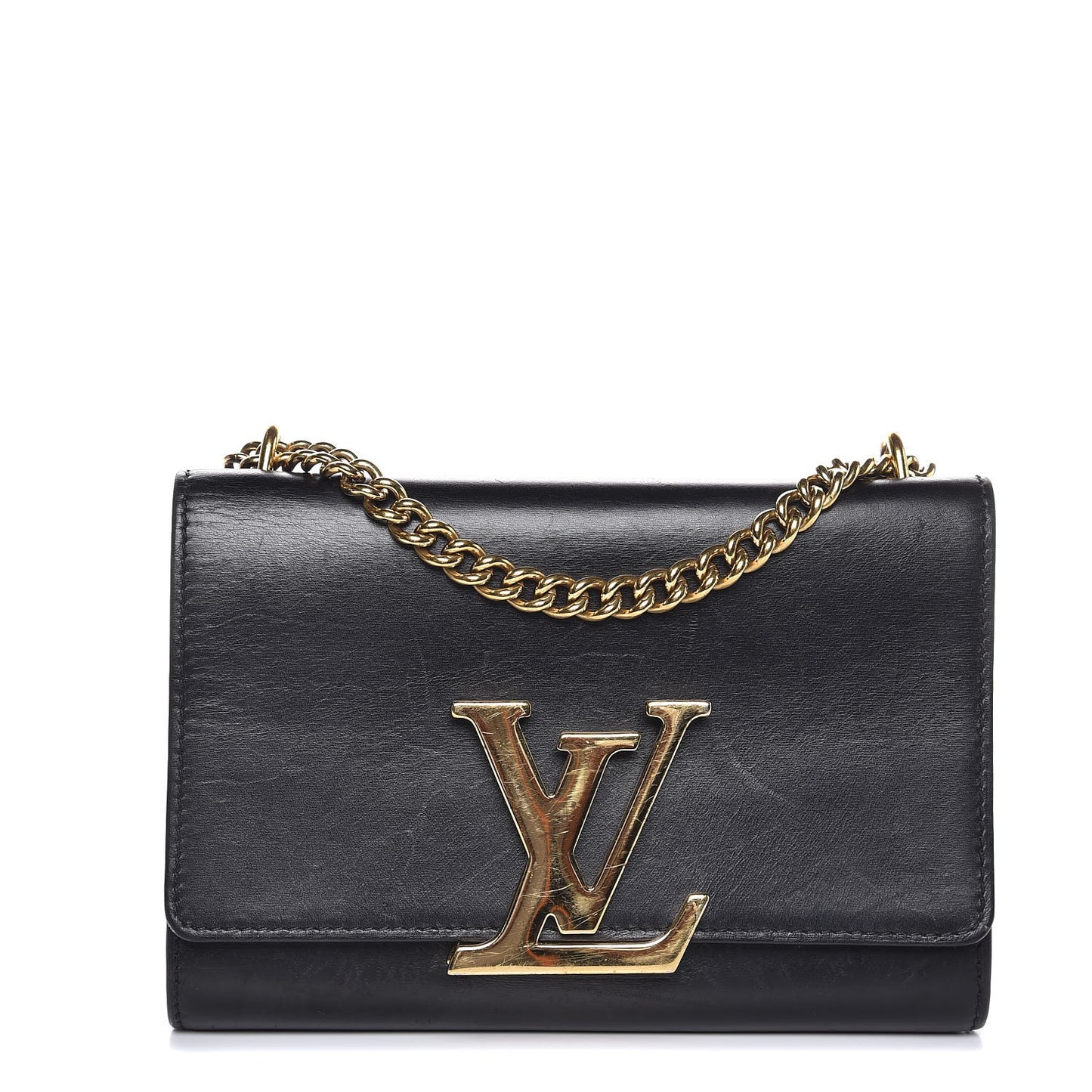 Calfskin Chain Louise MM Black