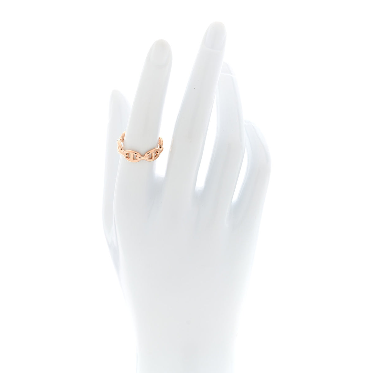18K Rose Gold PM Chaine D'Ancre Enchainee Ring 54 6.75